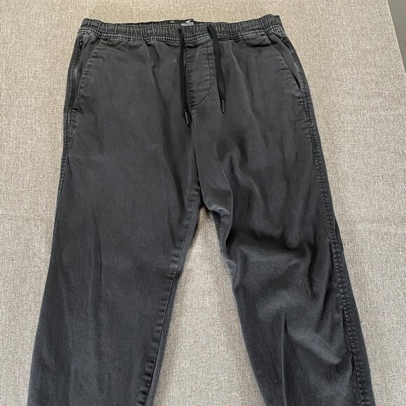 Hollister Skinny Jogger Pants Men's Khaki Black Small Mid Rise Drawstring Casual - Picture 3 of 13